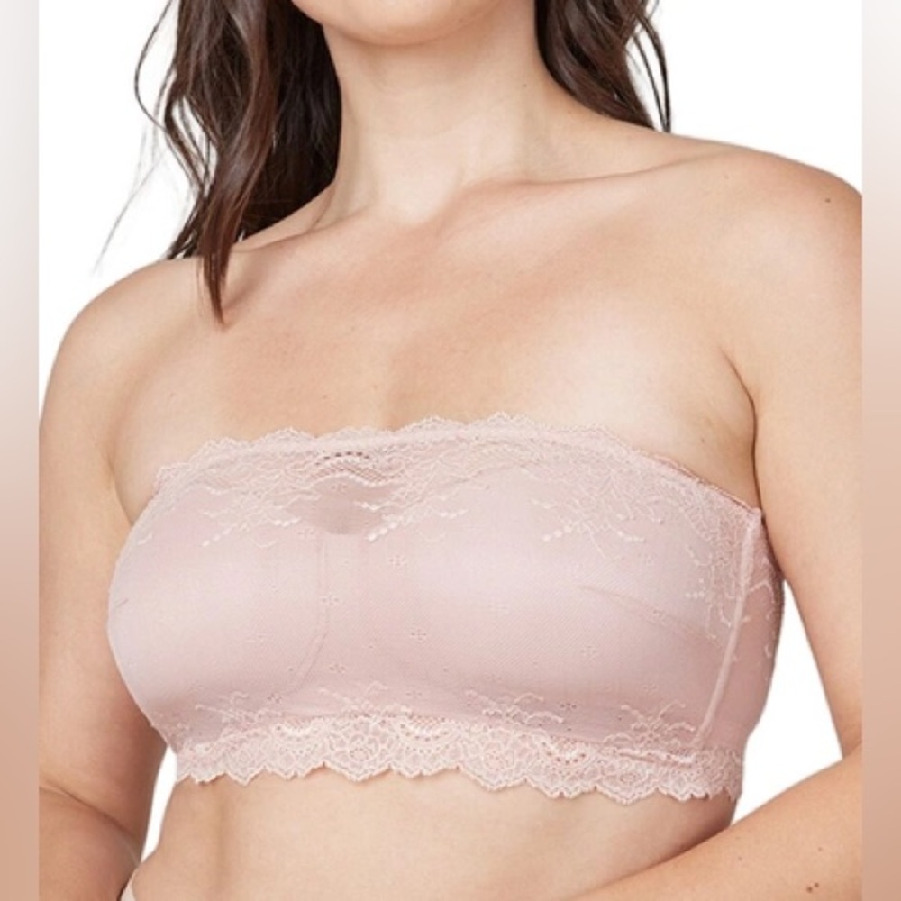 SPANX Strapless Lace Bandeau Bra in Light Pink